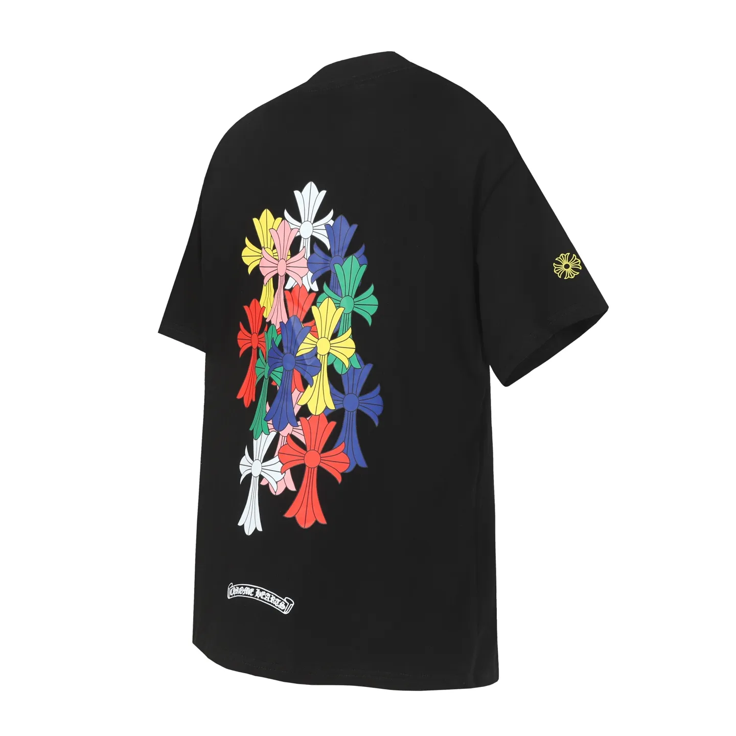 P160 -Chrome Hearts/Chrome Hearts 23ss color cross✝️Sanskrit letter printed short-sleeved T-shirt -High weight, high density and high quality. The wool is soft, delicate and skin-friendly. It feels soft and silky. It has excellent warmth and skin-friendly properties.